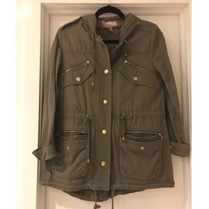 Forever 21 Green Utility Jacket w Gold details